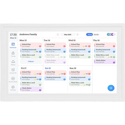 15,6 Inch WiFi Digitale Kalender Takenlijst Touchscreen Wandplanner Interactief Scherm voor Gezinsplanningen Cloud Type 1