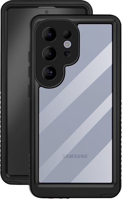 Redpepper, Volledige Hoes Geschikt voor Samsung Galaxy S25 Ultra Waterdicht IP68 met Bijpassend Koord, Zwart