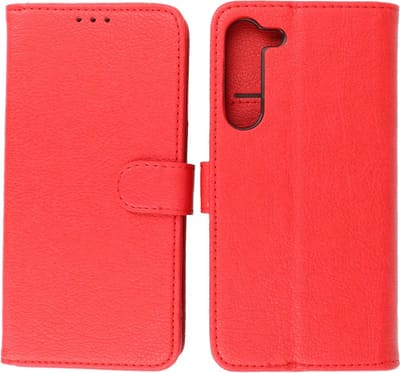 Hoesje Geschikt voor Samsung Galaxy S23 - Book Case Portemonnee Telefoonhoesje - Rood
