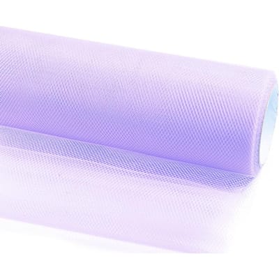 Tule stof op rol - lilapaars - 15cm x 9meter - Organza/mesh decoratie stoffen