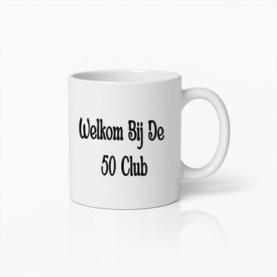 Welkom Bij De 50 Club Mok – Grappig en Onvergetelijk Cadeau voor 50e Verjaardag