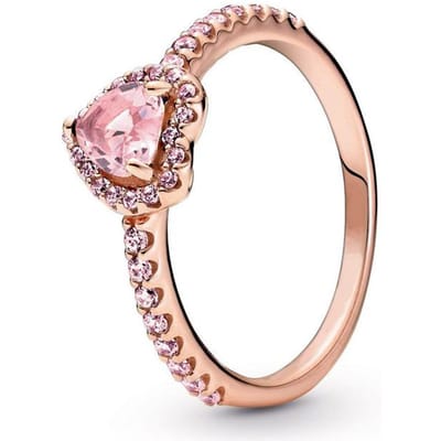 Authentieke 925 Sterling Zilveren Ring Roségoud Verhoogde Hartbladeren Overlappend Met Kristallen Ring Voor Vrouwen Mode Sieraden 8 beige