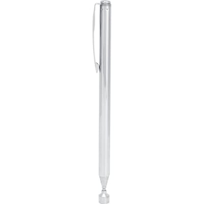 2lb Permanente Magneet Pick-up Pen Roestvrij Staal Telescopische Grijper Gereedschappen met ClipZilver