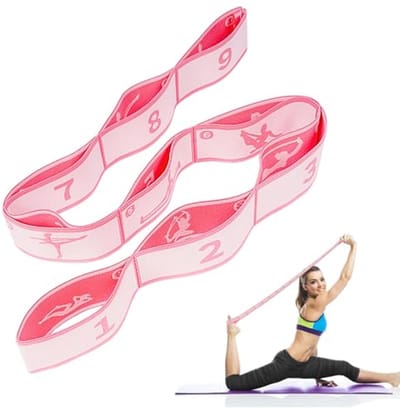 Dailygoods - Flintronic Yogabiem, stretchriem, yogaband, yogariem, yogariem, pilates, dans, training, gymnastiek
