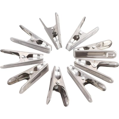 20 stuks kledingklemmen, roestvrijstalen kledinghangers, klemmen voor thuis, wasgoed en ondergoed. gray