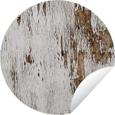 Tuincirkel Hout - Rustiek - Boom - 60x60 cm - Ronde Tuinposter - Buiten