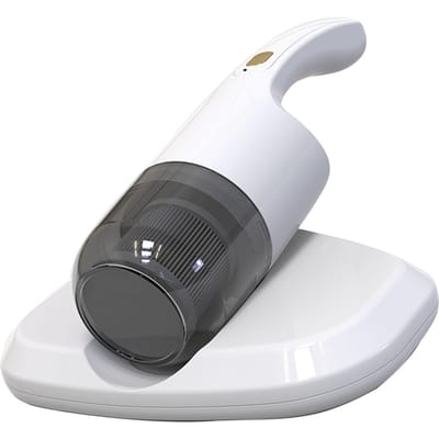 Aspirateur de lit Machine 350W Forte Aspiration Efficace Sans Fil Aspirateur à Main pour Matelas Drap de Lit Oreiller blanc