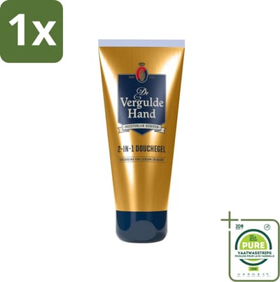 1 x De Vergulde Hand - Shower Gel - 2 in 1 - 200 ml - Douchegel - 2 In 1 - Vergulde Hand - Reinigen En Verzorgen - Huid Verzorging