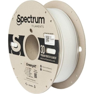Spectrum Filaments 80700 GreenyHT Filament PLA kunststof Hittebestendig, Hoge stijfheid, Mat 1.75 mm 1000 g Signal White, Signaalwit, Wit 1 stuk(s)