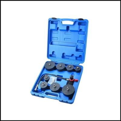 Turbo Luchtdruk Systeem Charger – 9-delig – Lekkage Tester Kit met Getrapte Adapters – Universeel voor Auto’s