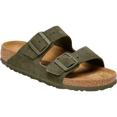 Birkenstock Arizona Suede Leather Normal Groen