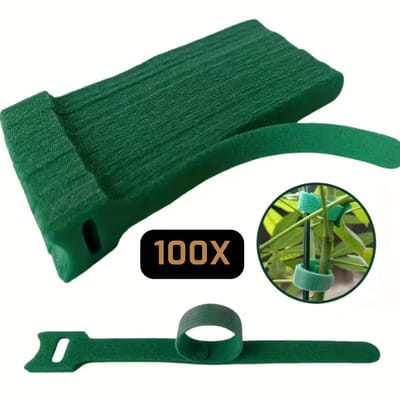 LUKARDIE® Plantenbinders – 100 Stuks – Hersluitbaar Klittenband – Groen – 15cm – Voor Kamerplanten, Klimplanten & Tuin – Duurzaam Bindmateriaal