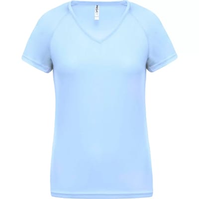 PROACT® Dames sport-t-shirt V-hals PA477 - sky blue - XS
