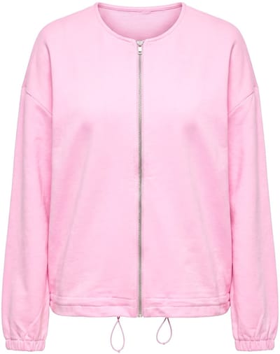 Angel of Style - Dames - Sweatvest losse pasvorm elastische zoom/mouwboorden - Lichtroze - Maat 44