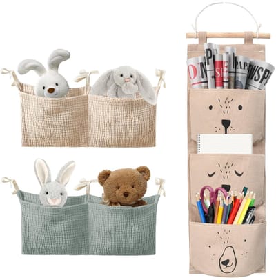 Dailygoods- Organizer 2-in-1 - Opbergtas - Wandhouder - Vochtbestendig - Voor Luiers - Afneembaar en Wasbaar