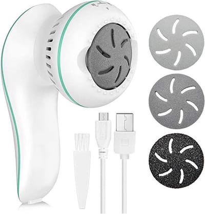 Igoods Elektrische EeltVerwijderaar - Voetvijl - Krachtige Motor 2500rpm - Geïntegreerde Zuigfunctie - Usb Oplaadbaar - 3 Vijlschijven - Hand- & Voetverzorging