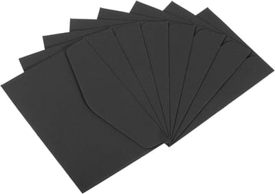 Allecto Plus - Mini Enveloppen 24-Pack voor Kleine Notitiekaarten - Ideaal voor Visitekaartjes en Geschenkkaarten - Zwart - Perfect voor Bruiloften