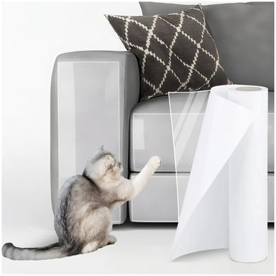 1 rol anti-krabtape voor meubels, zelfklevende transparante PVC-tape, beschermpads voor bank en sofa - bescherming tegen krassen van katten op de bank - beschermhoes voor huisdiermeubels