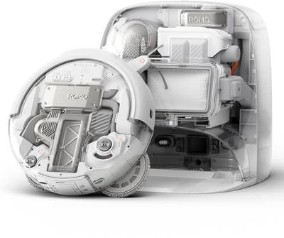 DJI ROMO P robotstofzuiger en dweil met transparant ontwerp, 25.000 Pa zuigkracht, sensoren op drone-niveau, dubbele robotarmen, 200 dagen
