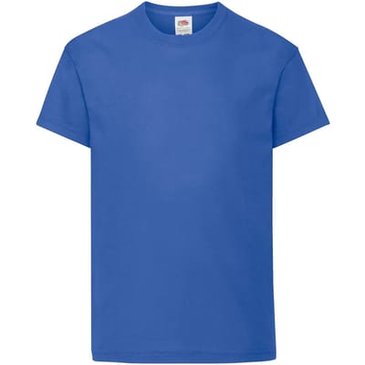 Fruit of the Loom T-shirt Kinderen maat 116 (5-6) 100% Katoen 5 stuks (Royal)