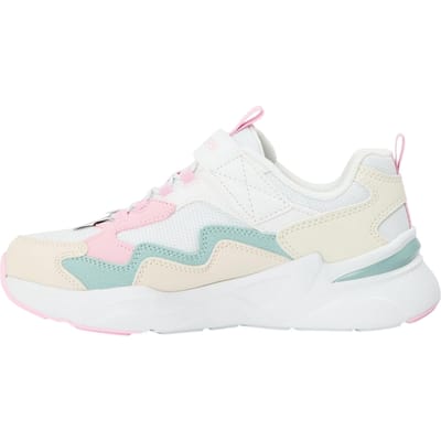 Skechers Meisjessneakers van mesh met kleurblokken (Wit/Roze)
