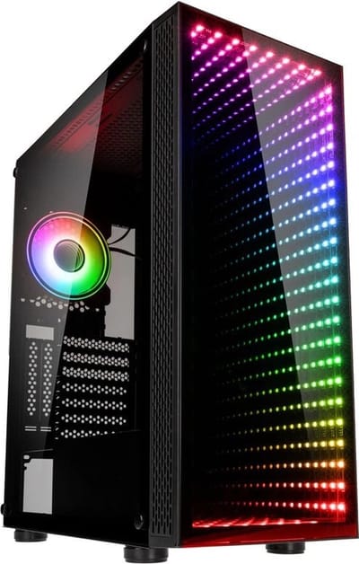 AMD Ryzen 5 5500 RGB Game Computer / Gaming PC - RTX 5050 8GB - 32GB RAM - 500GB SSD - 2TB HDD - WIFI - Win11 Pro - Kolink Void Rift