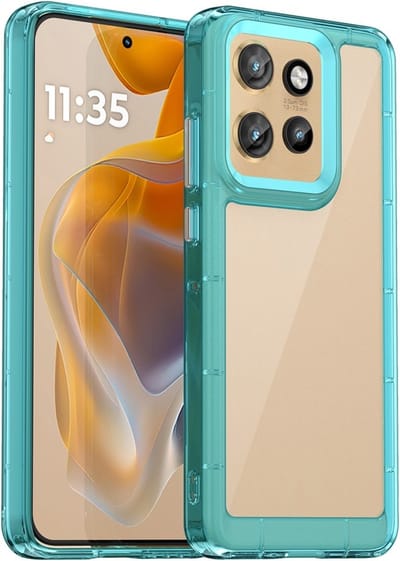 Coverup Hoesje - Geschikt voor Motorola Edge 50 Neo Hoesje - Coverup Transparant ShockProof TPU Back Cover - Blauw