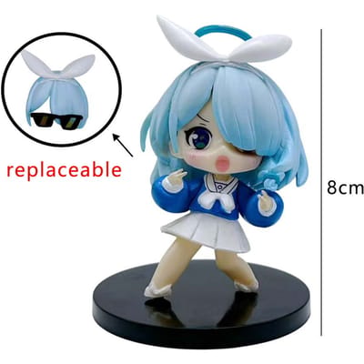 Op Voorraad Blue Archive Plana Arona Figuur PVC Anime Verzamelen Anime Karakters Ornamenten Schattige Cartoon Festival Kerstcadeau gray