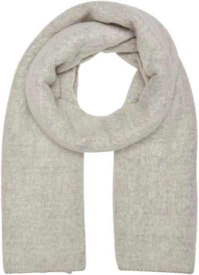 Gebreide Sjaal - Lange Sjaal - Warm Blijven - Zachte Gebreide Stof - 22 x 32 cm - Grijs