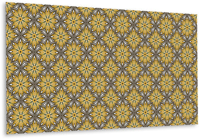 Tulup PVC Wandpaneel - Oosterse Decoratie Vinyl Wandpaneel - 100 cm x 50 cm - Geel Wandpaneel Zelfklevend - 1 stuk - Wandpaneel Zelfklevend - Mozaïek Wandpaneel - Vinyl Wandpaneel - Plaktegels Keuken en Badkamer