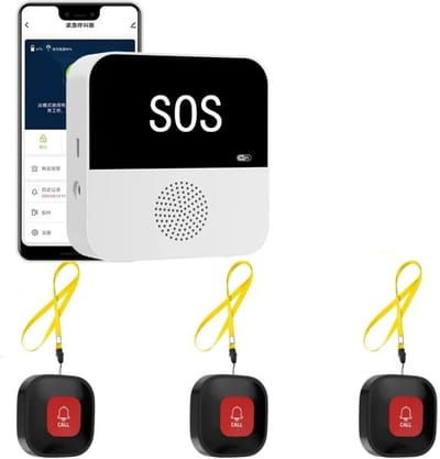 Noodknop Ouderen - Hulp Alarm - Veilig Thuis - Wifi App Bediening - 100m Bereik - Wit