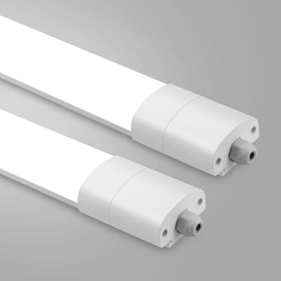 Oraymin 2x LED Plafondlamp 57.5cm - LED Batten Lichtbalk 20W 2200LM IP66 - 4000K Koppelbaar - Garage Kelder Gang