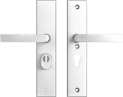 AXA Veiligheids Deurbeslag set - Edge Plus - Deurkruk Aluminium - Kruk/Kruk - SKG3 - PC55 met kerntrekbeveiliging
