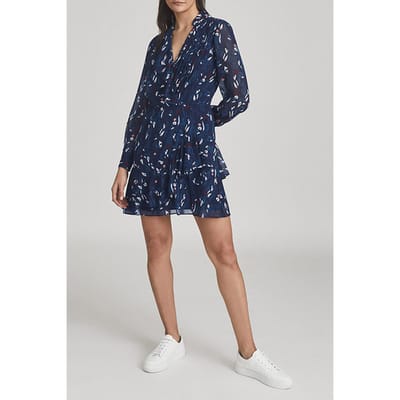 Reiss Maris Mini Dress Teal Maat: 2 | Mini Jurken Outlet | Dames | Blauw