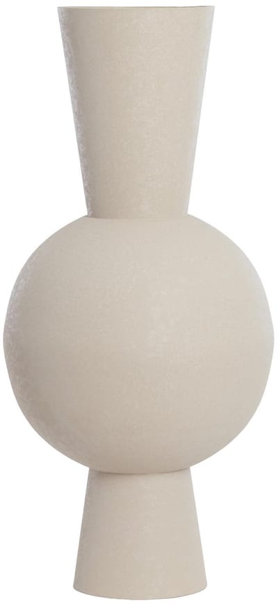 Light & Living Vaas Chedi - Lichtgrijs - Ø39cm - Metaal - Modern - Bloemenvaas - Woondecoratie - Decoratieve vaas voor woonkamer of slaapkamer