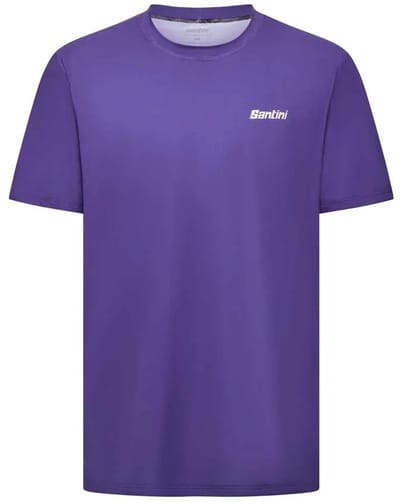 Santini Stream T-shirt Met Korte Mouwen Paars S Man