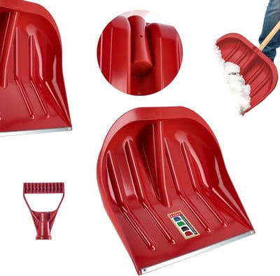 Sneeuwschuiver - Sneeuwschep Schop - Sneeuw Ruimen - Versterkt met zinkplaat - 445 x 385 cm - Rood
