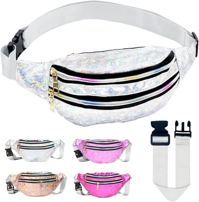 Waterdichte Glitter Heuptas voor Heren en Dames - Verstelbare Fanny Pack voor Festivals en Outdoor Activiteiten