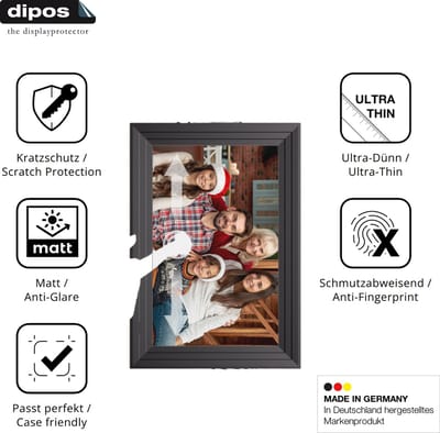 dipos – 2x Matte Beschermfolie geschikt voor Luakug 10.1 Zoll HD Digitaler Bilderrahmen | Krasbestendige & antireflecterende Screenprotector Ultra-Thin