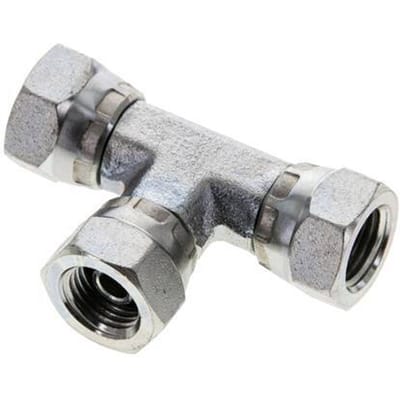 T-koppeling G1/4" Binnendraad Staal hydrauliek 400bar (5620.0psi)