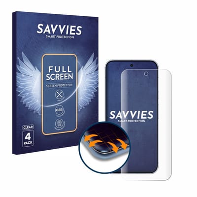 Savvies - Screenprotector voor Google Pixel 10 Pro XL - Folie Beschermfolie transparant volledig dekking 4 Stuks