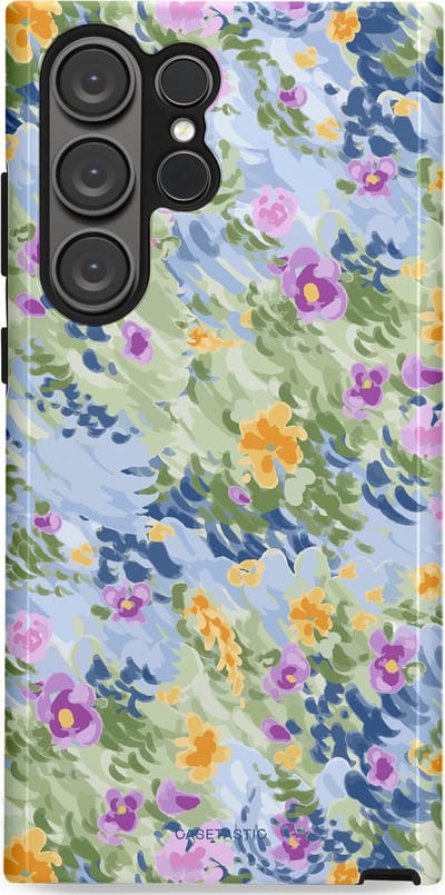 Casetastic Hoesje Geschikt voor Samsung S23 Ultra - Stijlvolle Beschermende Duo-layer Case - Vijver briesje
