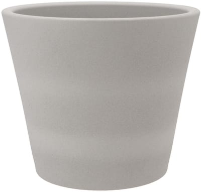 DK Design Bloempot/plantenpot - Vinci - lichtgrijs mat - voor kamerplant - D28 x H34 cm