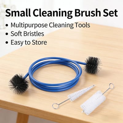 Dailygoods- Reinigingsborstels Set - Kegelvormige Borstel - Vatvormige Borstel - Flexibele Slangenborstel - Onderhoud Trompet - Zachte Borstels - Trompet Onderhoudset