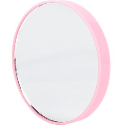 7.5CM 10X Vergrotende Spiegel Met 2 Zuignappen Eenvoudige Montage Ronde Vorm Vergrote Make-up Spiegel roze