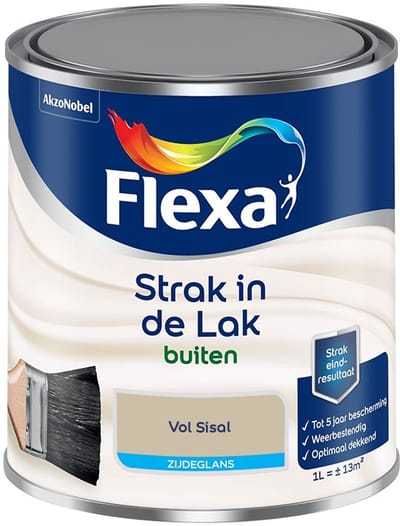 Flexa - Strak In De Lak Buitenlak Zijdeglans - Vol Sisal - Mengverf - 1 L