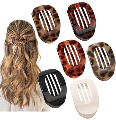 6 Matte Haarklauwclips voor Dames - Sterke Grip voor Dun en Dik Haar
