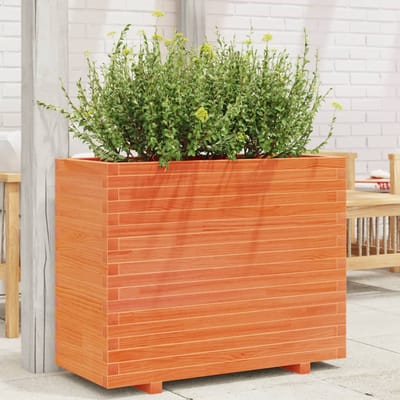 vidaXL - Plantenbak - 90x40x72 - cm - massief - grenenhout - wasbruin