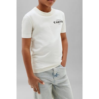 Calvin Klein Boys Calvin Small Chest Logo Tee Citadel Taglia: 8 | T-shirt Outlet | kids