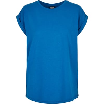 Urban Classics - Extended Shoulder Dames Tshirt - S - Blauw